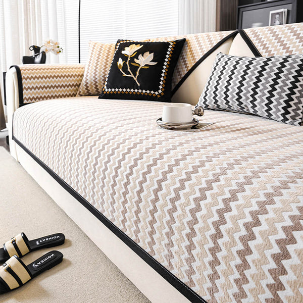 Non-Slip Wave Pattern Scratch and Wear Resistant Couch Cover