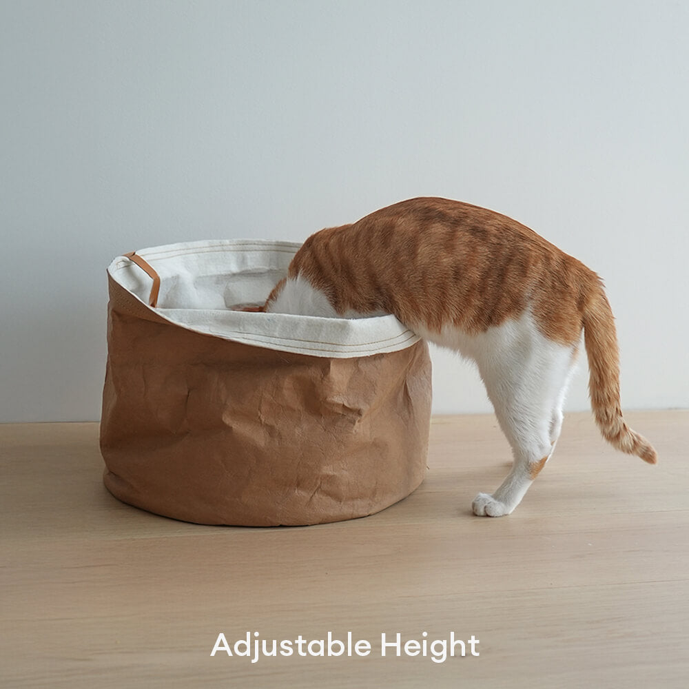 Minimalist Foldable Washable Kraft Paper Cat Bed