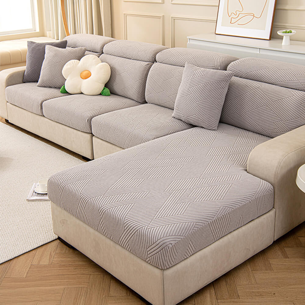 Modern Geometric Stretch Full-Wrap Magic Couch Cover