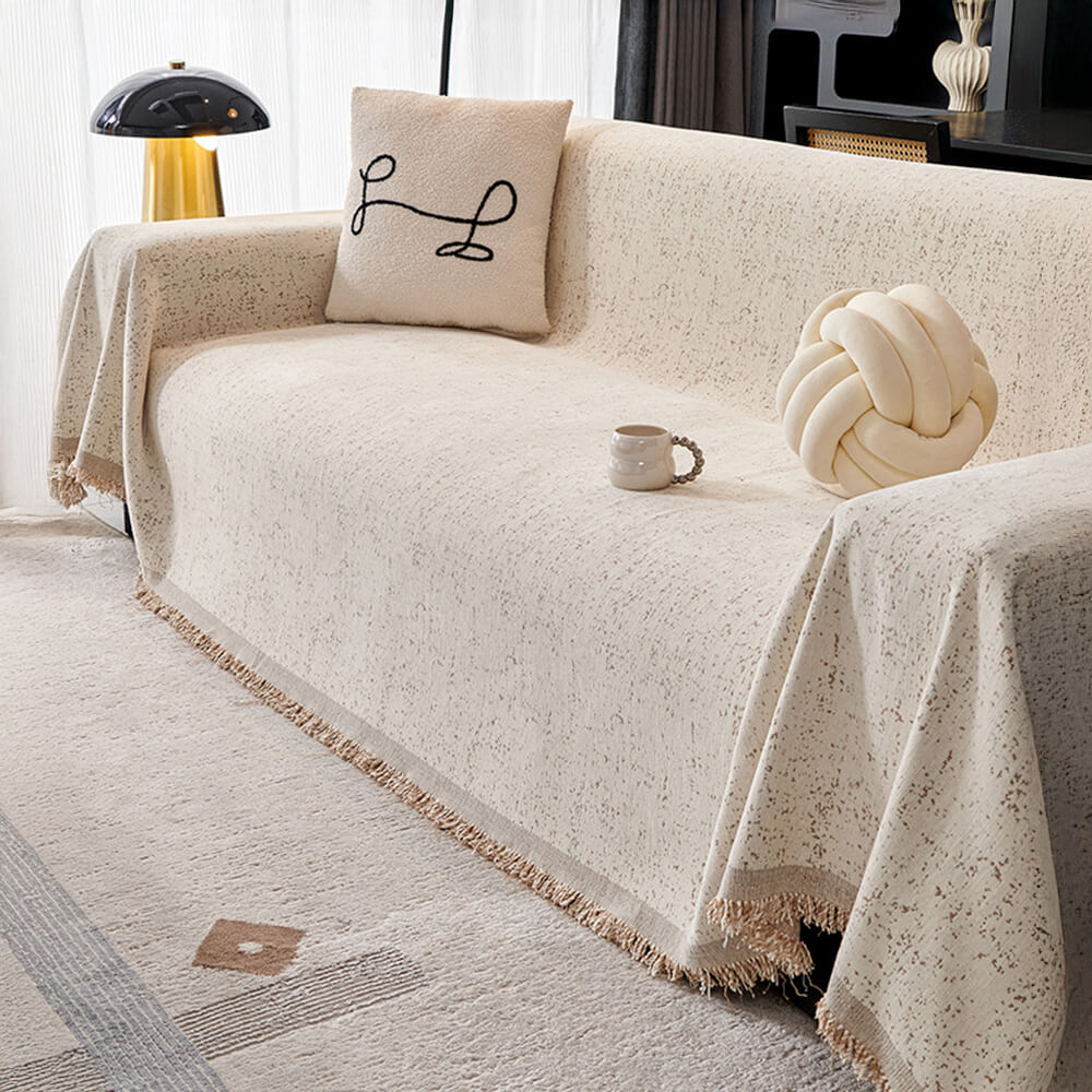 Modern Minimalist Chenille Full Coverage Anti-Cat Scratch Couch Cover