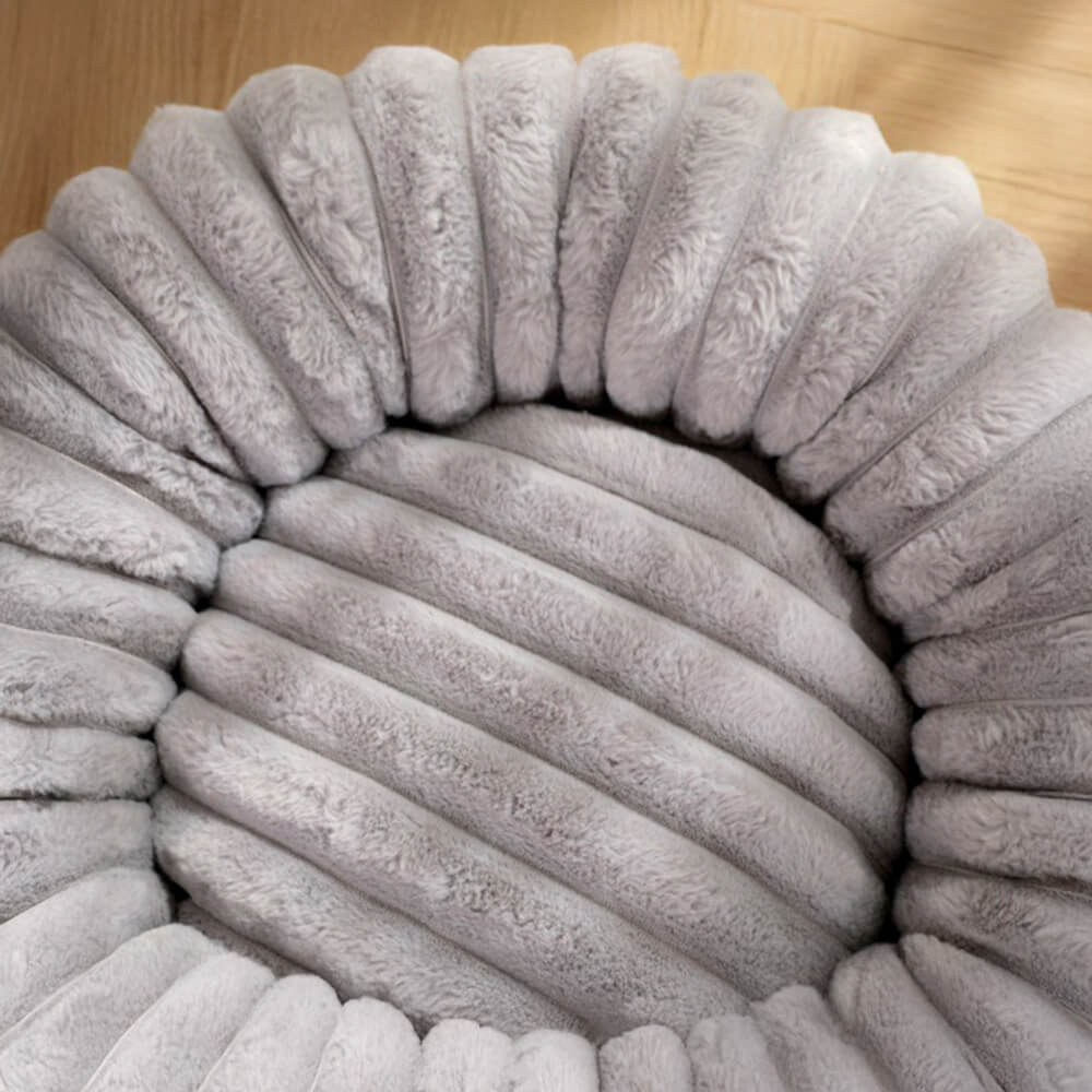 Ultra-Soft Plush Round Donut Support Dog & Cat Bed