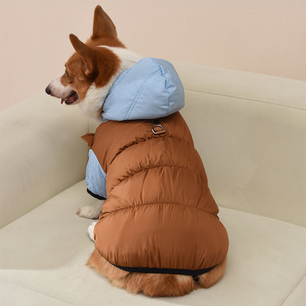 Waterproof & Windproof Warm Adjustable Fit Dog Hooded Jacket