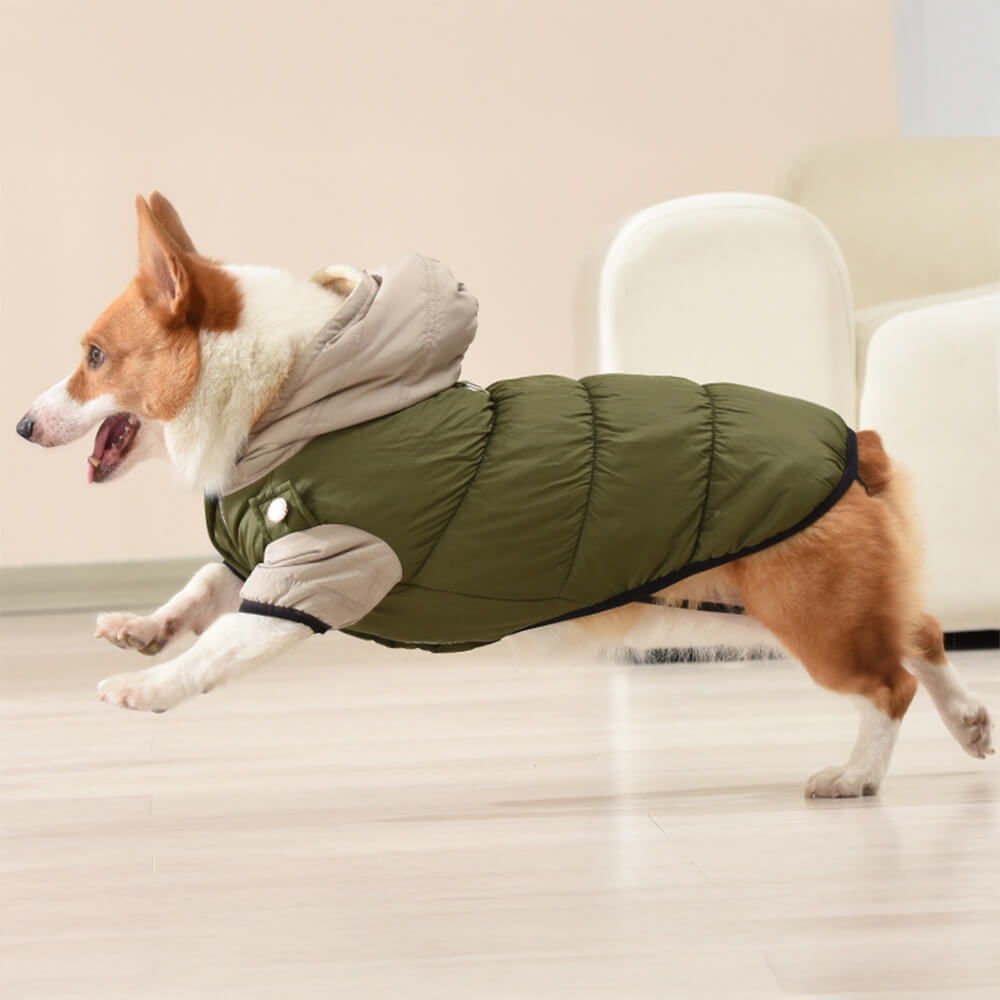 Waterproof & Windproof Warm Adjustable Fit Dog Hooded Jacket