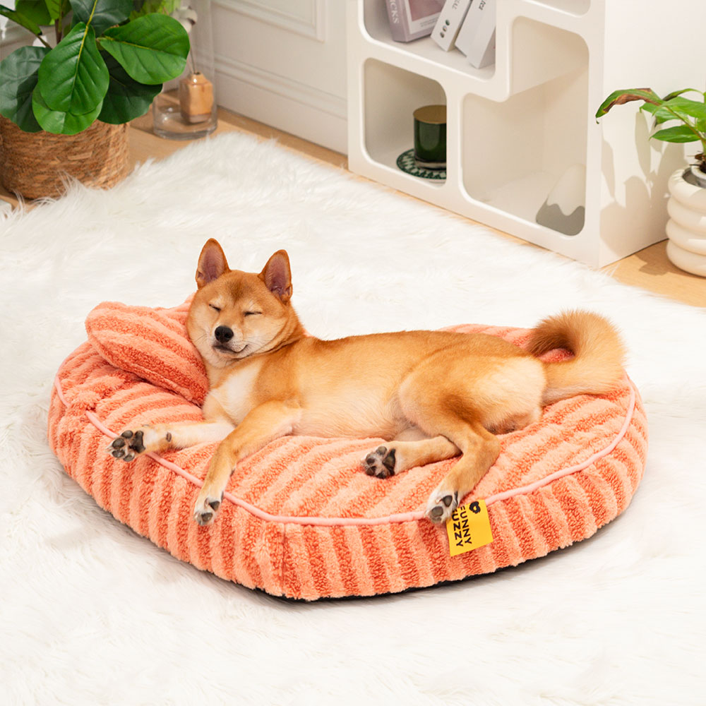 Coração de pelúcia fofo calmante com travesseiro cama para cães e gatos