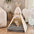 Cute and Funny Striped Semi Enclosed Dog & Cat Tent