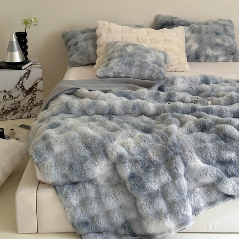 Faux Fur Luxury Thick Plush Pet Throw Blanket Human Blanket