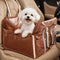 Deluxe Faux Leather Safety Center Console Pet Car Seat and Carrier 3 -in-1