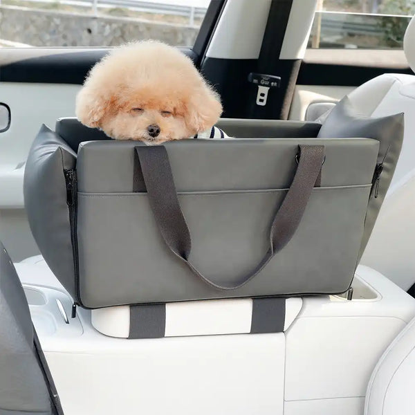 3 In 1 Portable Multi-Purpose Waterproof Pet Car Seat Central Console for Small Dogs