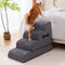 Adjustable Non-Slip Washable Soft Dog Stairs with Gentle Ramp