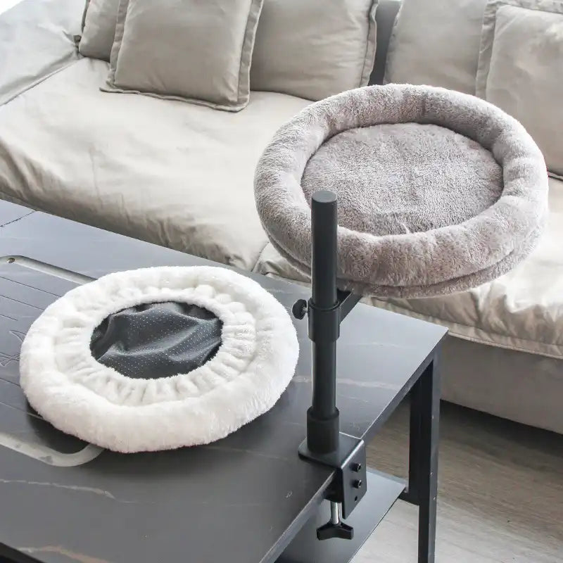 Adjustable Rotating Office Cat Hammock Bed with Iron Support