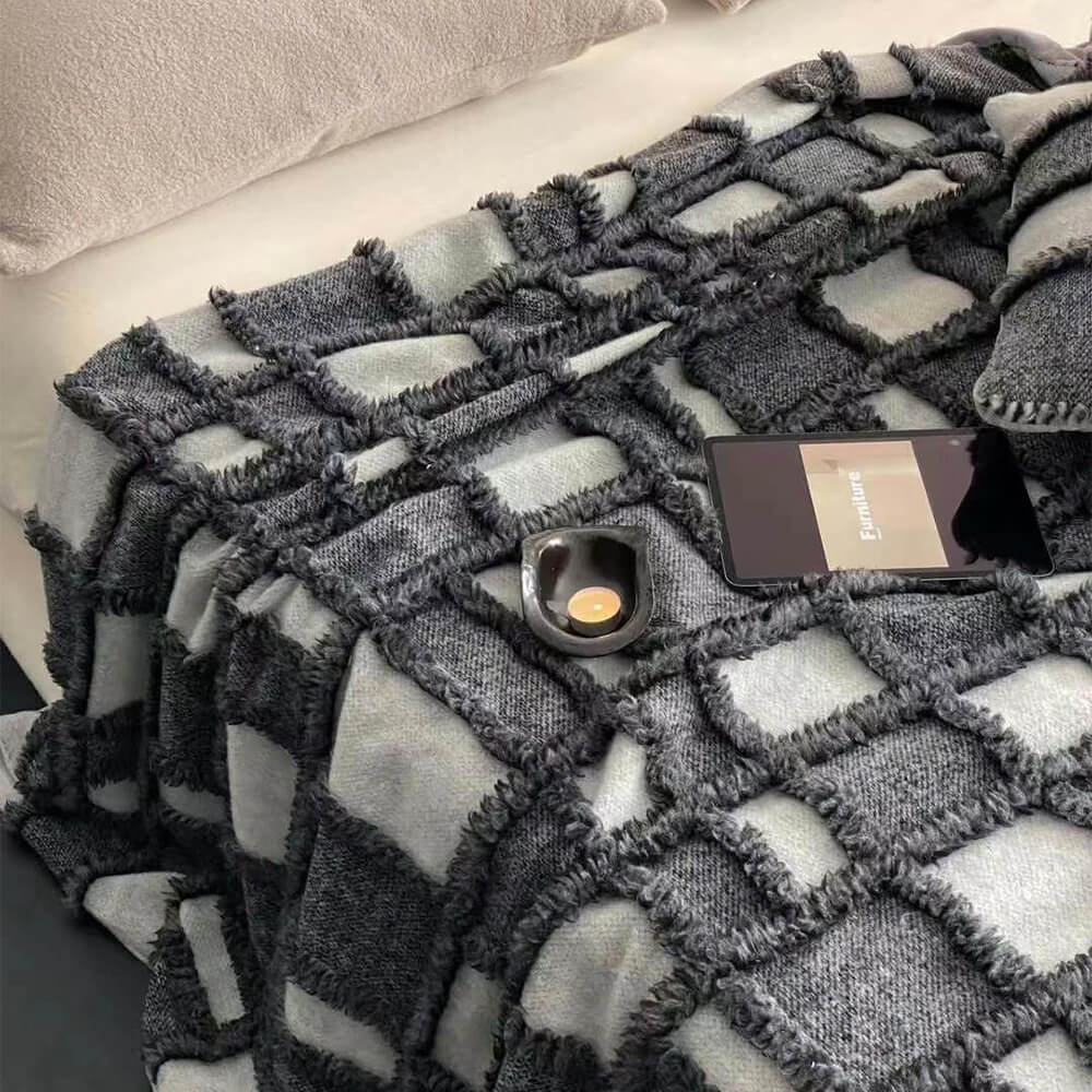 Classic Plaid Cozy Bedding Throw Blanket