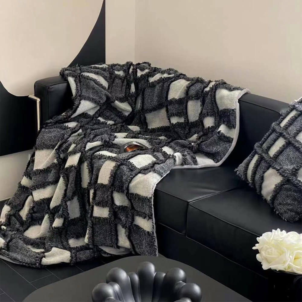 Classic Plaid Cozy Bedding Throw Blanket