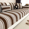 Color-Blocked Striped Chenille Non-Slip Couch Cover - Suitable For All Seasons