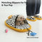 Cow-Print Plush Pet Bed & Matching Slippers Set