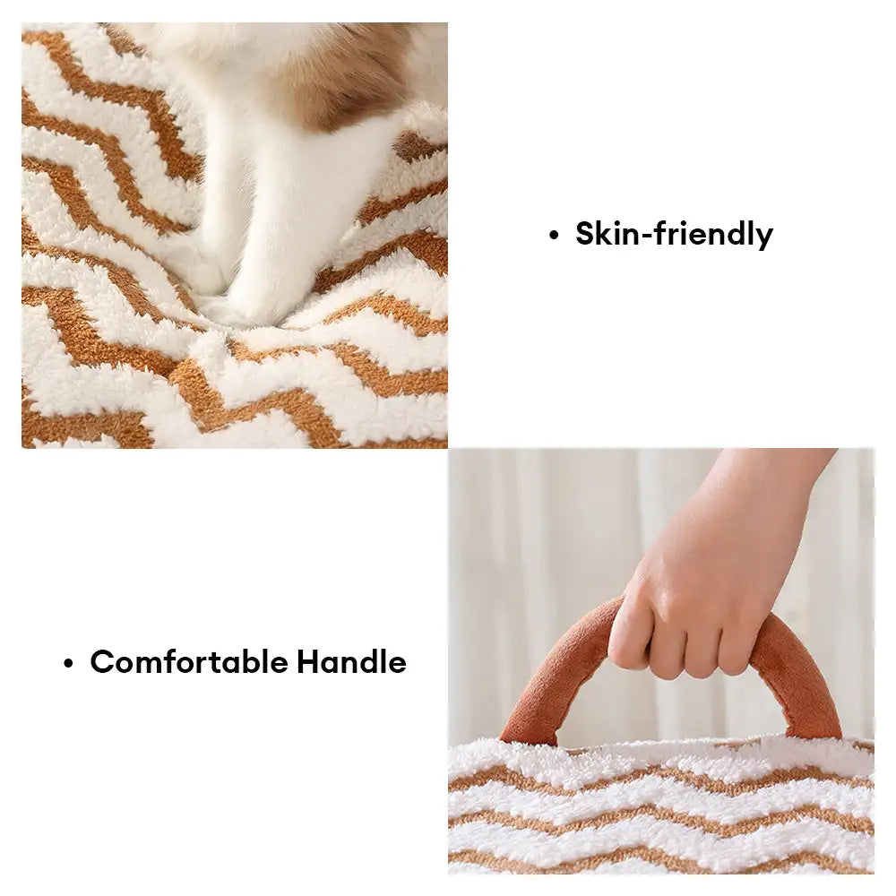 Cozy Cabin Portable Semi-Enclosed Dog Bed with Roof Warming And Durable