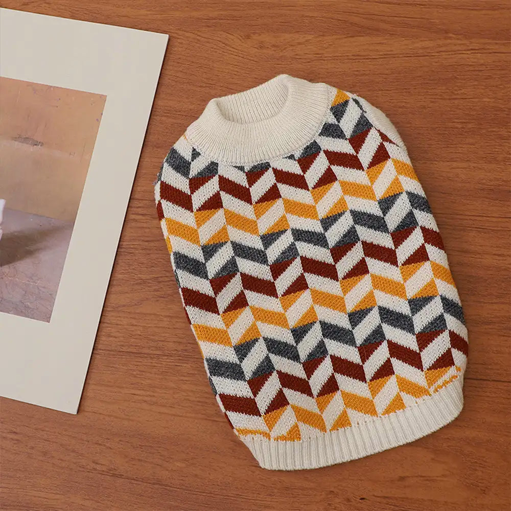 Diamond Striped Dachshund Dog Sweater