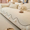 Elegant Soft Chenille Non-Slip Couch Cover with  Ruffled Skirt