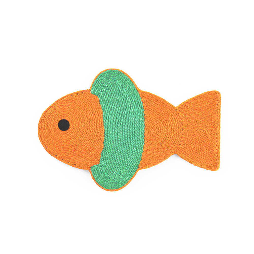 Fish Shaped Decorative Sisal Suction Cups Cat Scratching Board