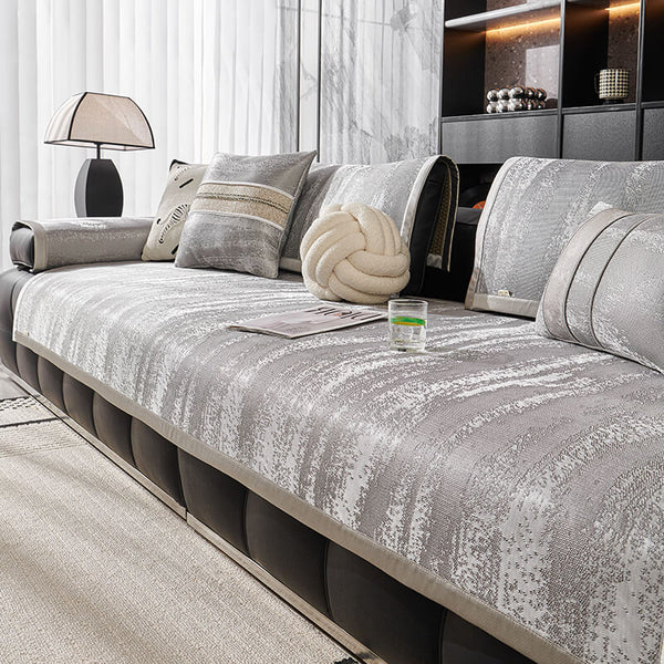 Flowing Cloud Pattern Ice Silk Durable Non-Slip Couch Cover