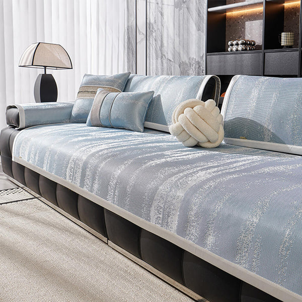 Flowing Cloud Pattern Ice Silk Durable Non-Slip Couch Cover