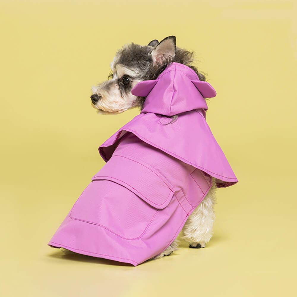 Frog-Inspired Waterproof Lightweight Dog Hooded Poncho Raincoat