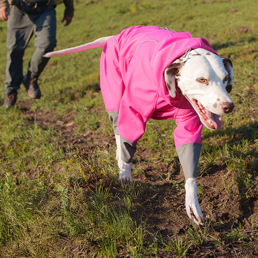 Full Coverage Waterproof Reflective Adjustable Turtleneck Warm Dog Jacket