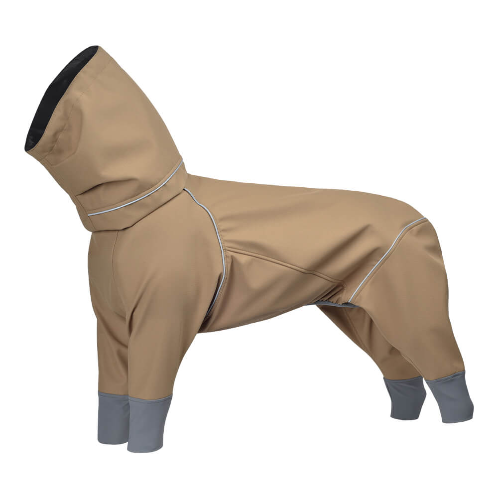 Full Coverage Waterproof Reflective Adjustable Turtleneck Warm Dog Jacket