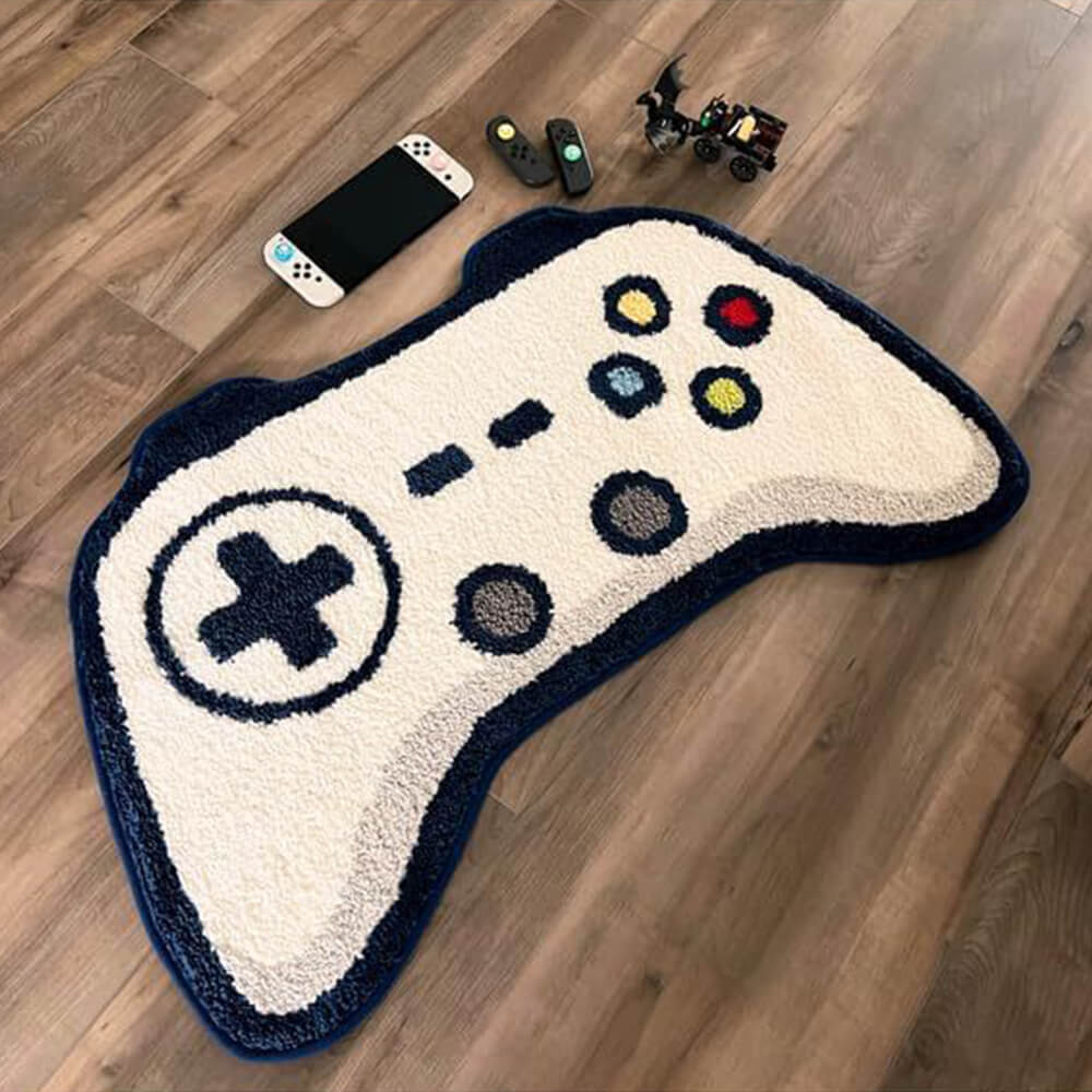 Game Controller Shaped Faux Cashmere Printed Carpet