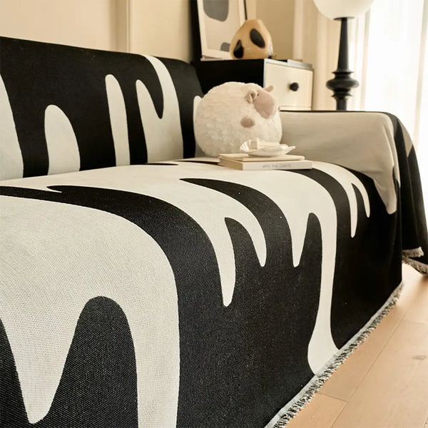 Ice Cream Wave Chenille All Seasons Universal Multifunctional Full Coverage Couch Cover