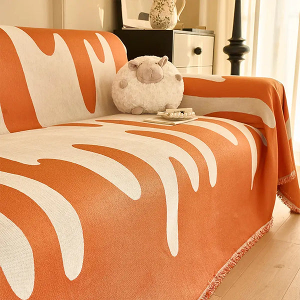Ice Cream Wave Chenille All Seasons Universal Multifunctional Full Coverage Couch Cover