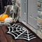 Luxurious Faux Cashmere Halloween Carpet - Soft and Spooky Spider Web Design Rug