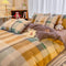Fashion Floral Print Milk Velvet Comfort Anti-Static Bed Sheet Set