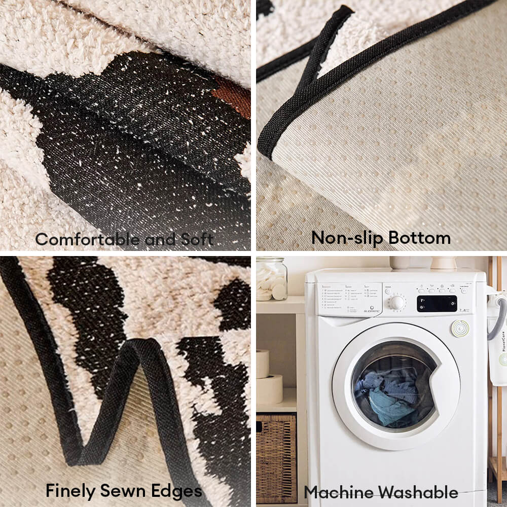 Modern Short Fleece Sofa Protection Irregular Non-slip Couch Cover