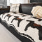 Modern Short Fleece Sofa Protection Irregular Non-slip Couch Cover