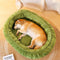 Oval Orthopedic Support Cozy Sleeping Detachable Dog & Cat Bed