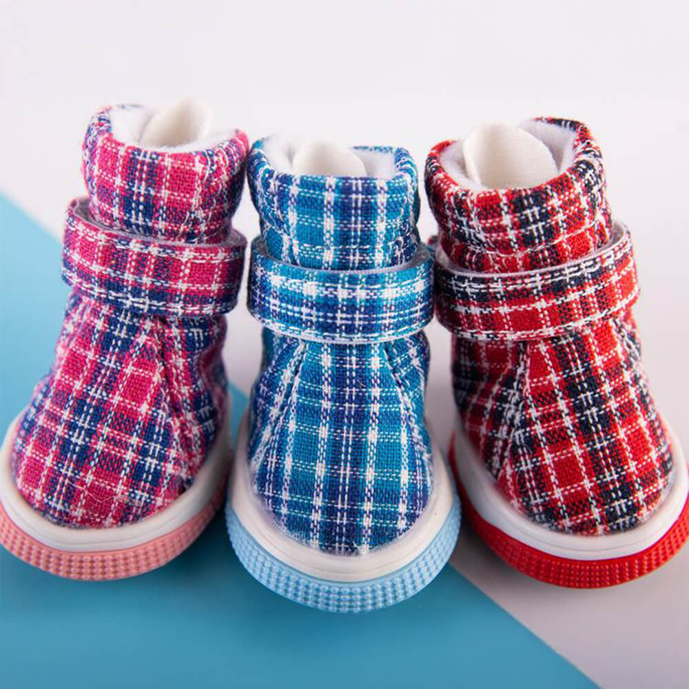 Plaid Breathable Non-Slip Comfortable Durable Dog Shoes