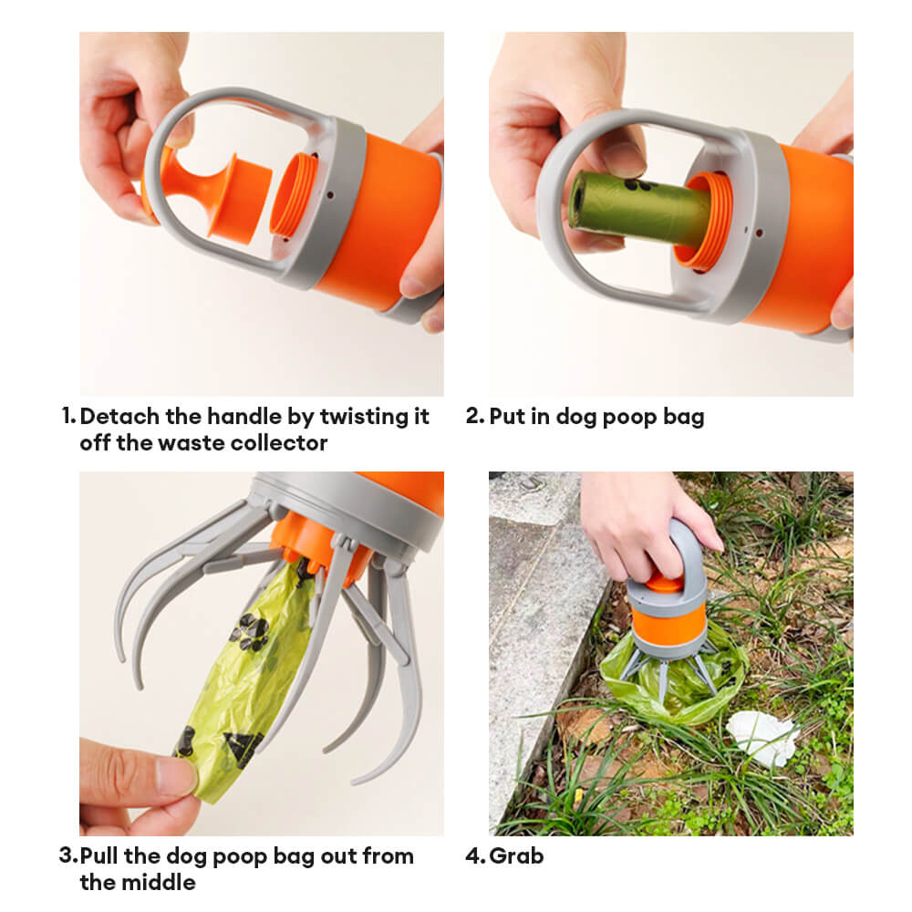 Portable Outdoor Cleaning Six-Claw Clip Dog Poop Scooper