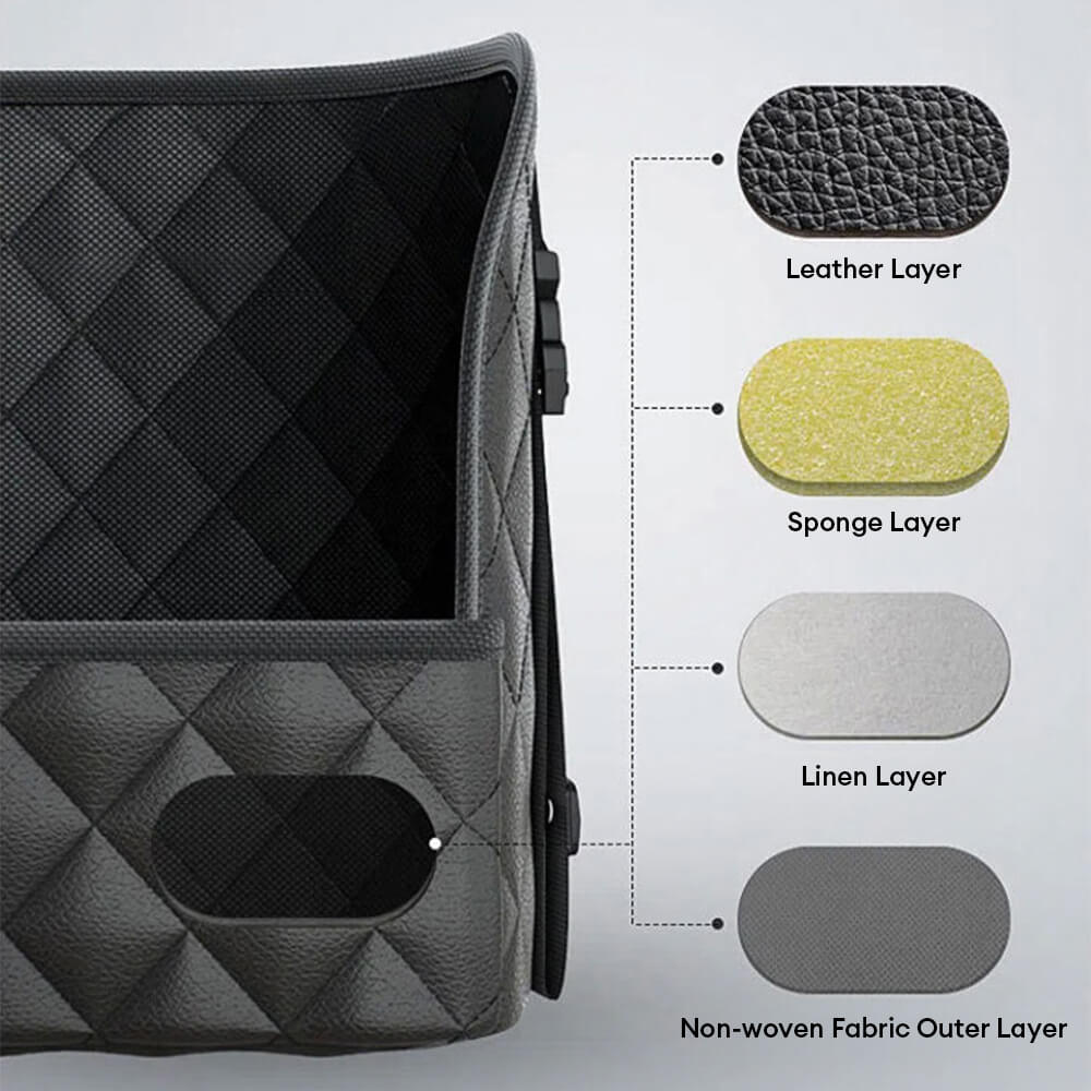 Quilted Diamond Pattern Car Seat Gap Storage Bag – Keep Your Essentials Handy