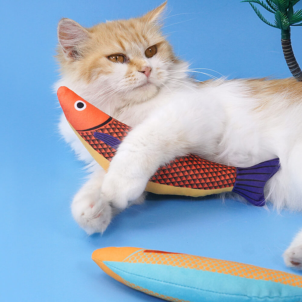 Realistic Colorful Fish Self-Play Catnip Cat Toys
