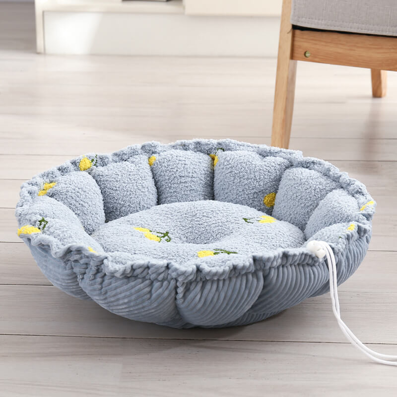 Soft Drawstring Design Fruit-Themed Cat Bed