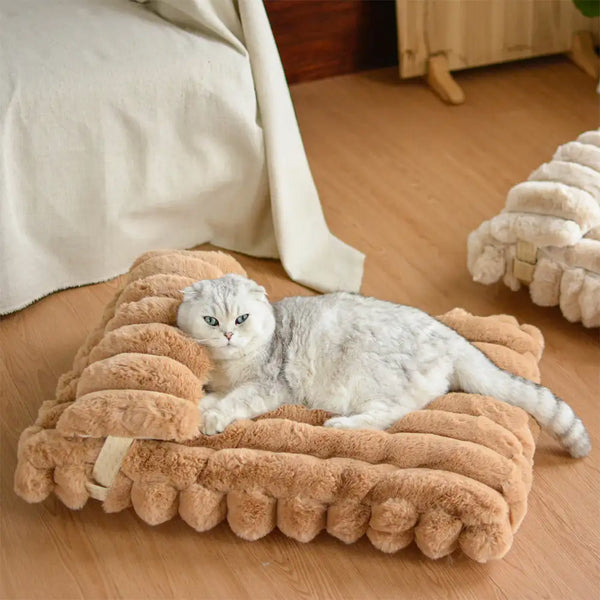 Softness Faux Rabbit Fur Warming Pillow Dog Bed - Cozy Cloud