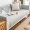 Thick Textured Weave Cotton Linen Anti-Scratch Couch Cover