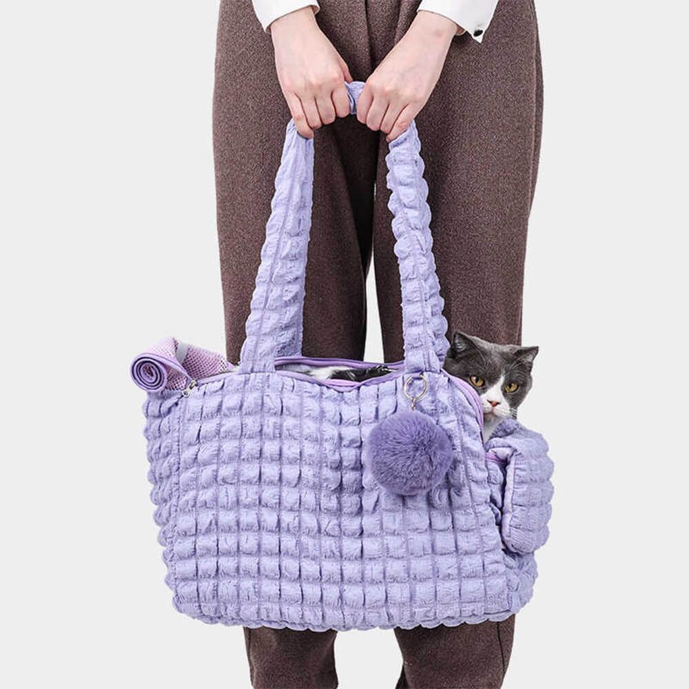 Trendy Cozy Lightweight Breathable Detachable Pet Carrier Shoulder Bag