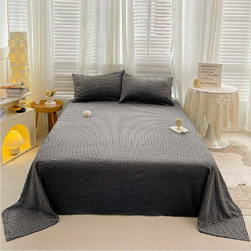 Ultra-Soft Solid Color Cozy Massage Touch Flat Sheet