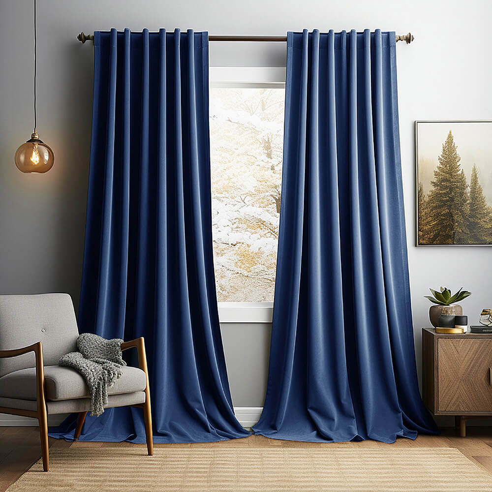 Vintage Solid Velvet Thermal Insulated Blackout Curtains