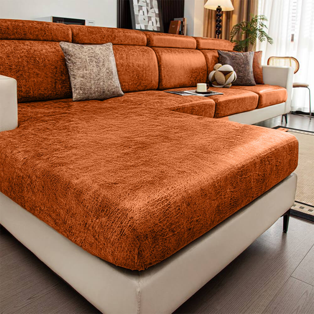 Vintage Waterproof Faux Leather Stretch Magic Couch Cover