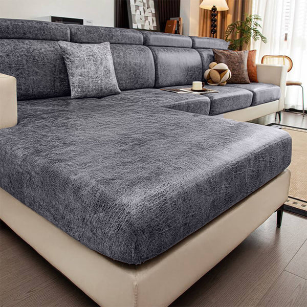 Vintage Waterproof Faux Leather Stretch Magic Couch Cover