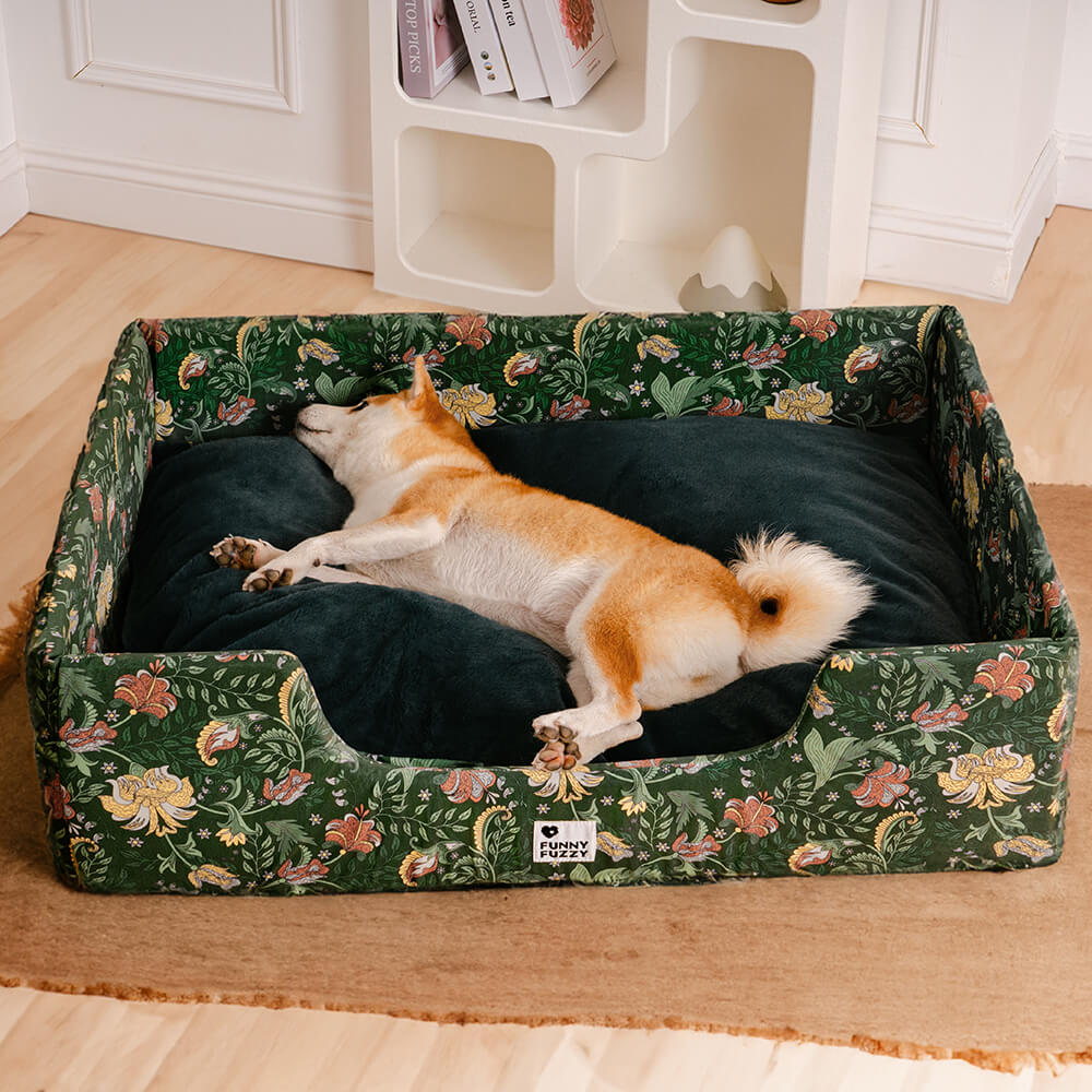 Cama calmante vintage leve e luxuosa para dormir profundo para cães e gatos