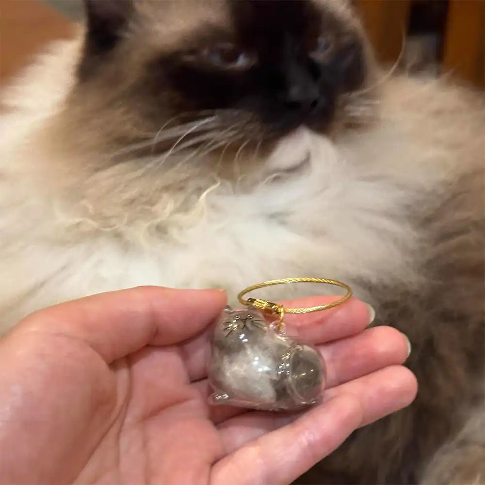 Multi-Pack Mini Pet Hair Capsule Keychain Charm for Dog & Cat Lovers