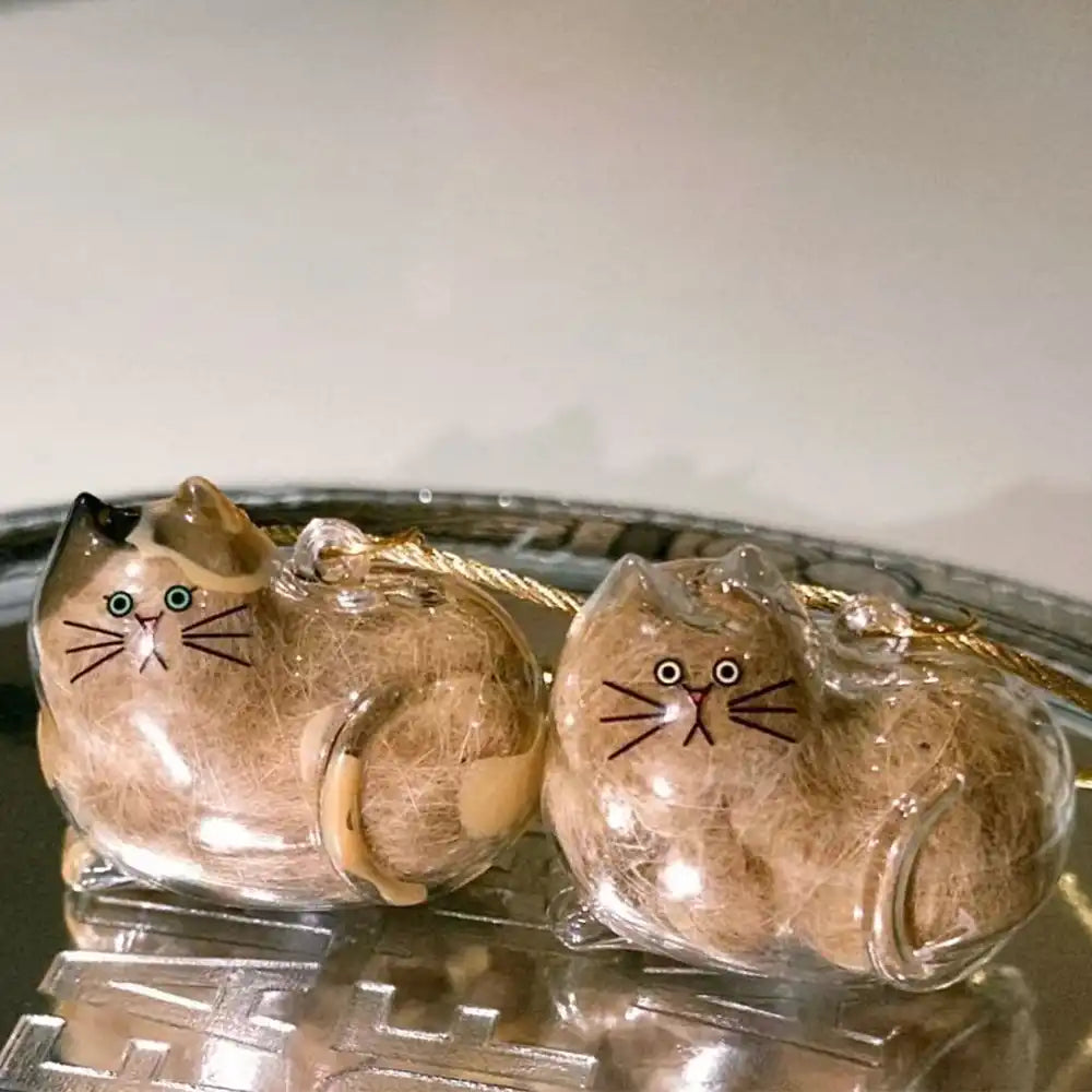 Multi-Pack Mini Pet Hair Capsule Keychain Charm for Dog & Cat Lovers
